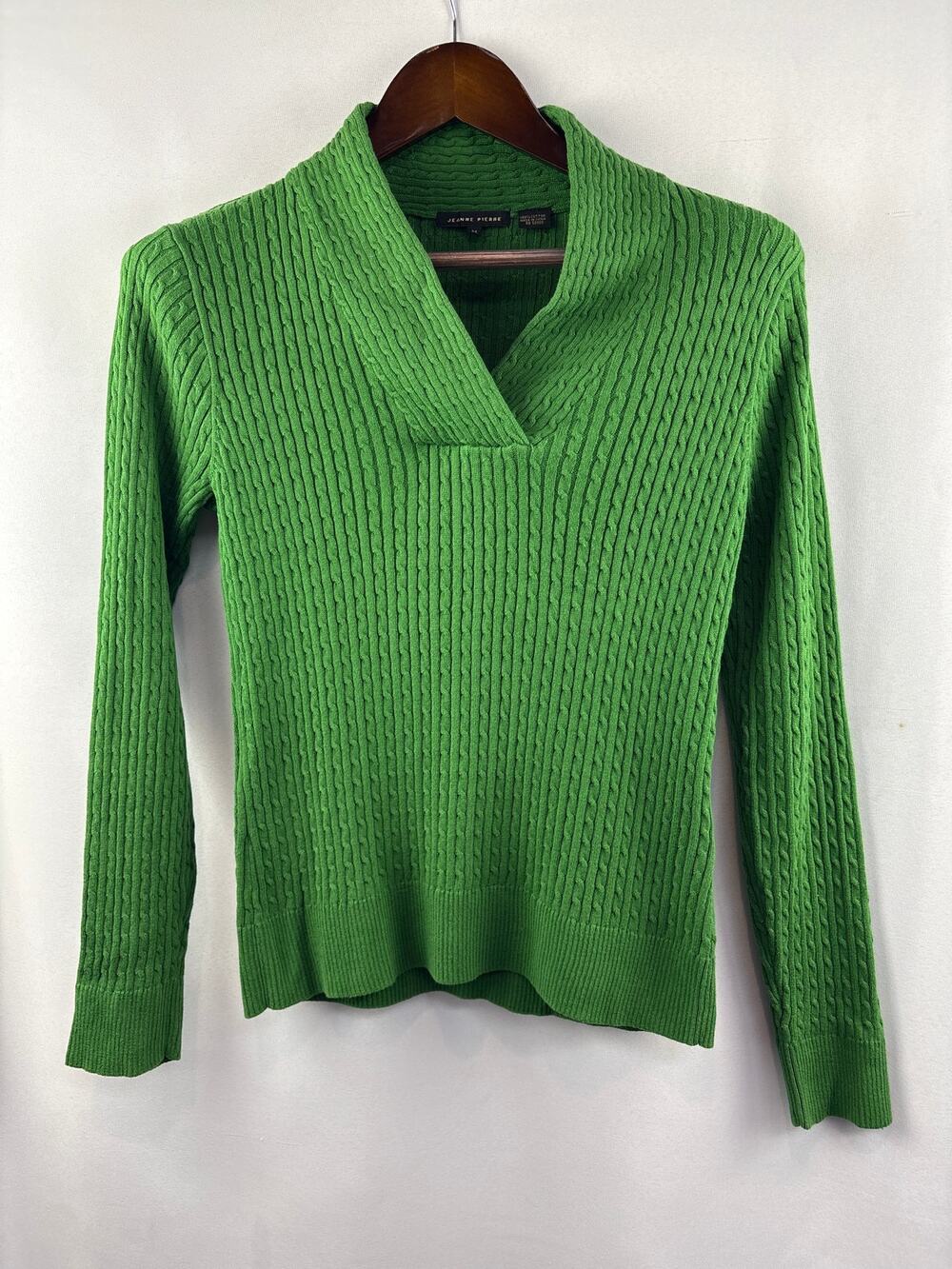 Women’s Jeanne Pierre Medium Kelly Green Sweater